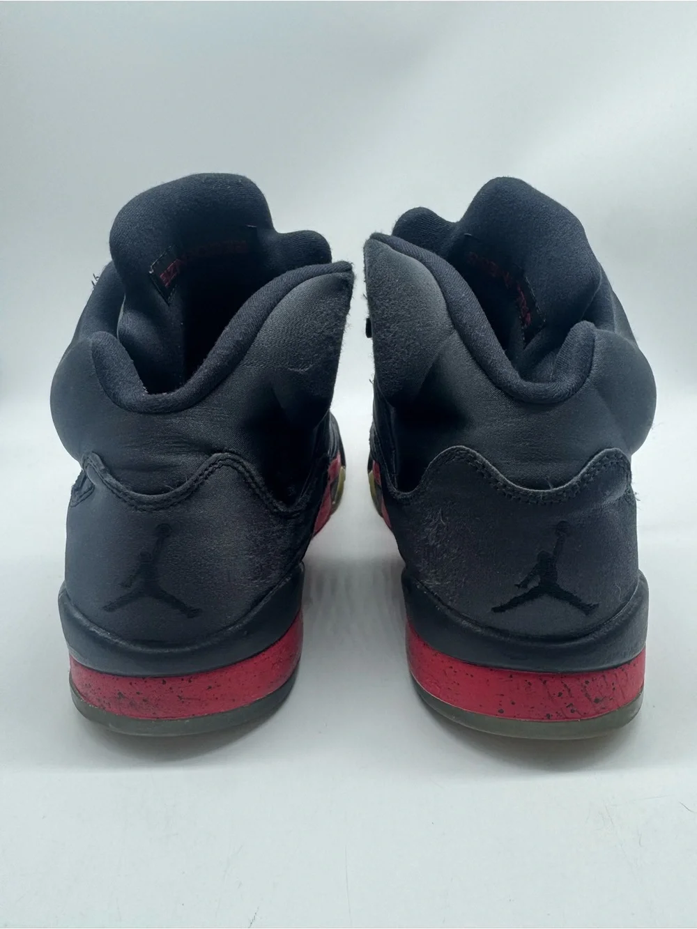 Nike Air Jordan Retro 5 Satin Bred Black Red 136027-006 Men’s 9.5  100% authenti